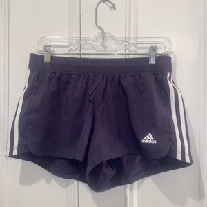 Adidas Pacer 3-Stripes Woven Shorts in Grey